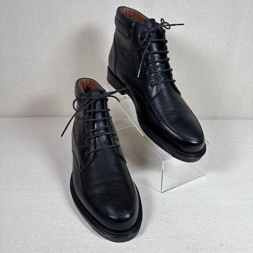 NWOT VINTAGE 1990s IMPULSE STEEPLE GATE Leather Boots | M 8.5 | Made in‎ Italy